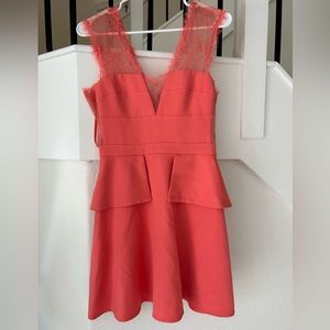 BCBG Lace Mini Dress- Coral
